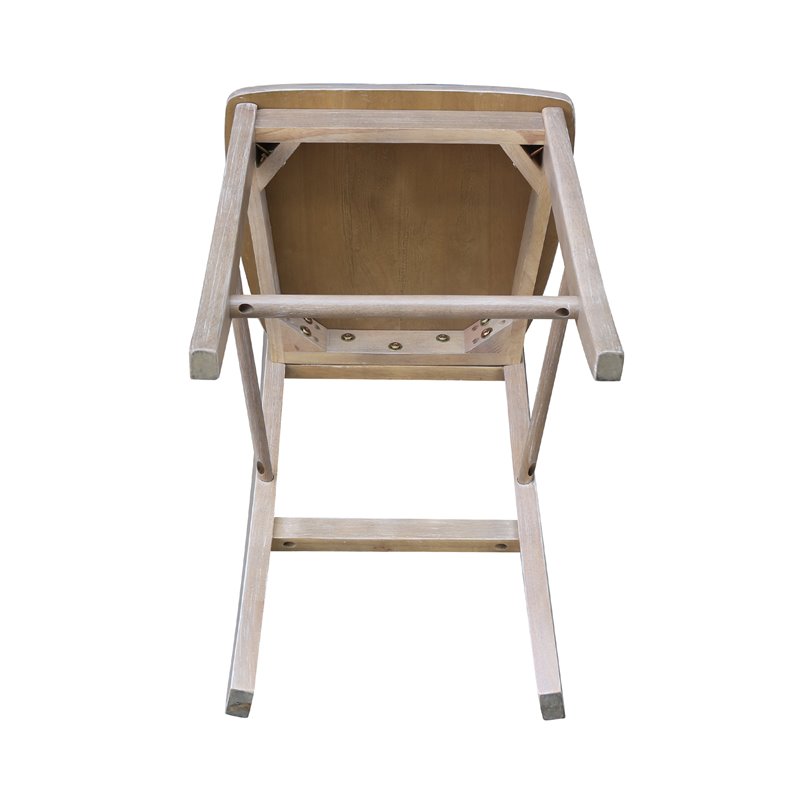 Home Square 2 Piece Solid Wood X-Back 24