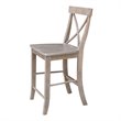 Home Square 2 Piece Solid Wood X-Back 24
