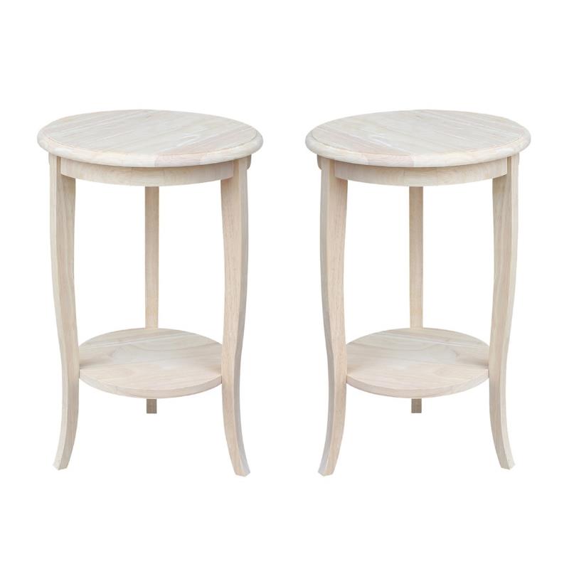 Home Square 2 Piece Solid Wood 24