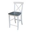 Home Square 2 Piece Solid Wood X-Back 24