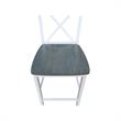 Home Square 2 Piece Solid Wood X-Back 24