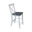 Home Square 2 Piece Solid Wood X-Back 24