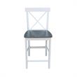 Home Square 2 Piece Solid Wood X-Back 24