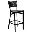 Home Square Quilted Adjustable Bar Stool with Arms in Green - Set of 3