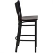Home Square Quilted Adjustable Bar Stool with Arms in Green - Set of 3