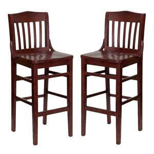 Home Square Hercules Series 30&quot School House Back Bar Stool - Set of 2
