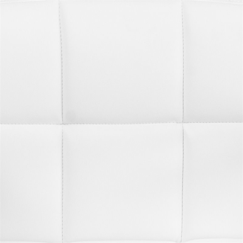 Home Square Quilted Bar Stool with Arms in White Finish  - Set of 3