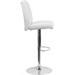 Home Square Faux Leather Bar Stool in White Finish - Set of 3
