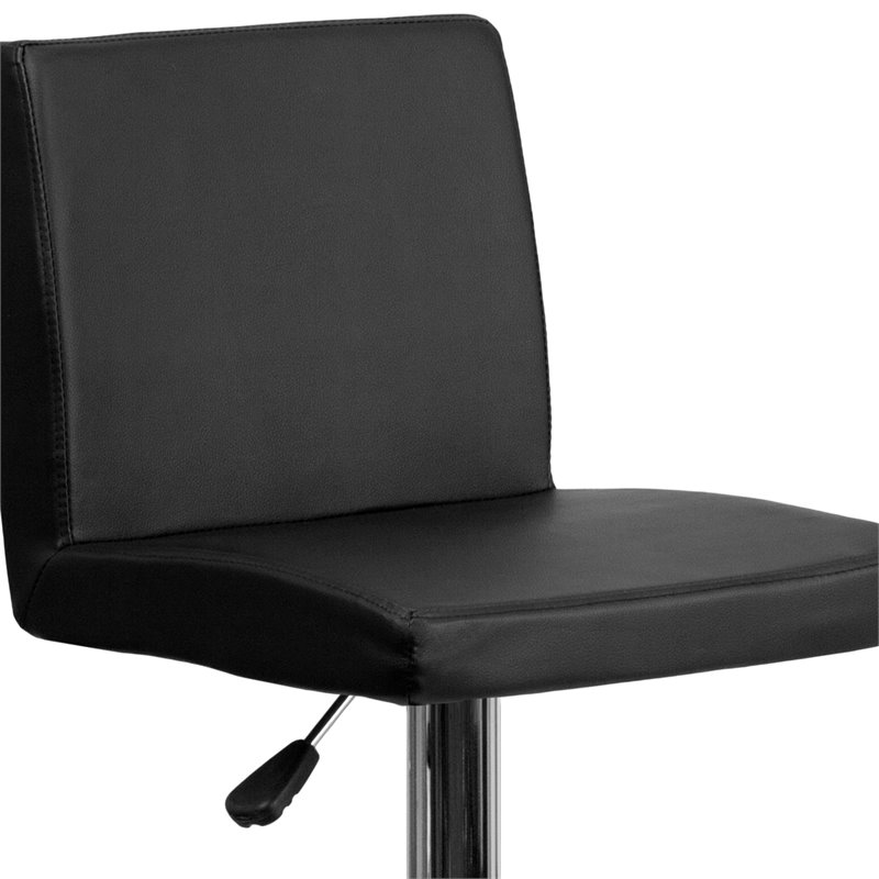 Home Square Contemporary Bar Stool in Black Finish - Set of 3