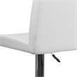 Home Square Contemporary Bar Stool in White Finish - Set of 3