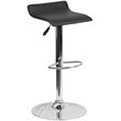 Home Square Backless Vinyl Upholstery Bar Stool in Black - Set of 3