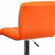 Home Square Quilted Vinyl Upholstery Bar Stool in Orange - Set of 3