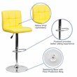 Home Square Quilted Vinyl Upholstery Bar Stool in Yellow - Set of 3