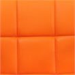 Home Square Quilted Adjustable Bar Stool with Arms in Orange - Set of 2