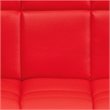 Home Square Quilted Adjustable Bar Stool with Arms in Red - Set of 2
