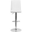 Home Square Faux Leather Bar Stool in White Finish - Set of 2