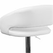 Home Square Adjustable Swivel Bar Stool in White Finish - Set of 3