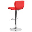 Home Square Faux Leather Vinyl Upholstery Bar Stool in Red - Set of 3