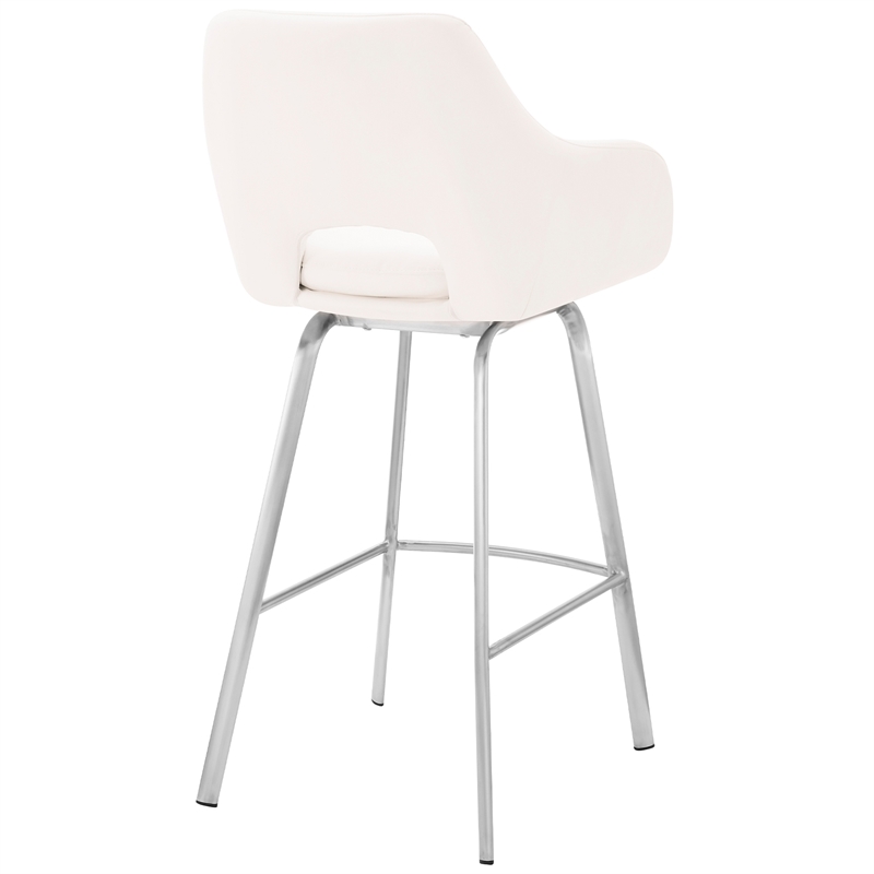 Home Square 3 Piece Faux leather/Stainless Steel 26