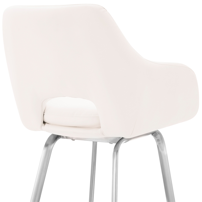 Home Square 3 Piece Faux leather/Stainless Steel 26