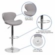 Home Square Charcoal Fabric Adjustable Bar Stool in Gray Finish - Set of 3