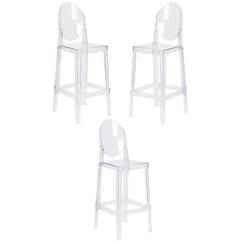 Ghost chair bar discount stool with back