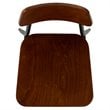 Home Square Rustic Steel Frame Wooden Bar Stool in Mahogany - Set of 3
