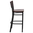 Home Square Bar Stool in Black and Mahogany Finish - Set of 3