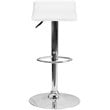 Home Square Backless Vinyl Upholstery Bar Stool in White - Set of 2