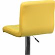 Home Square Quilted Vinyl Upholstery Bar Stool in Yellow - Set of 2
