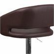 Home Square Faux Leather Bar Stool in Brown Finish - Set of 2