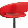 Home Square Faux Leather Adjustable Bar Stool in Red Finish - Set of 2