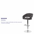 Home Square Fabric Adjustable Swivel Bar Stool in Black Finish - Set of 2