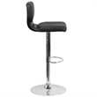 Home Square Faux Leather Bar Stool in Black Finish - Set of 2
