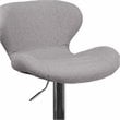 Home Square Charcoal Fabric Adjustable Bar Stool in Gray Finish - Set of 2