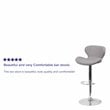 Home Square Charcoal Fabric Adjustable Bar Stool in Gray Finish - Set of 2