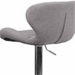Home Square Charcoal Fabric Adjustable Bar Stool in Gray Finish - Set of 2