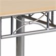 Home Square Laminate End Table with Silver Steel Frame in Natural - Set of 2