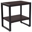 Home Square End Table in Charcoal Finish - Set of 2