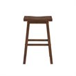 Home Square Sonoma Saddle Barstool in Chestnut Wire-Brush - Set of 2