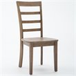 Home Square 3-Piece Set with Dining Table/2 Dining Chairs in Barnwood Wire-Brush