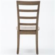 Home Square 3-Piece Set with Dining Table/2 Dining Chairs in Barnwood Wire-Brush