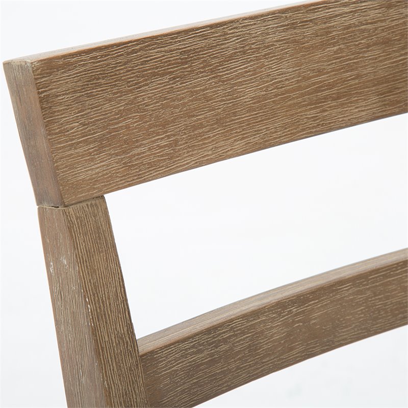 Home Square 3-Piece Set with Dining Table/2 Dining Chairs in Barnwood Wire-Brush