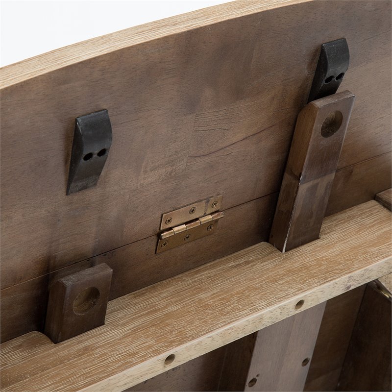 Home Square 3-Piece Set with Dining Table/2 Dining Chairs in Barnwood Wire-Brush