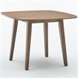 Home Square 3-Piece Set with Dining Table/2 Dining Chairs in Barnwood Wire-Brush