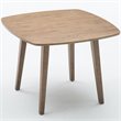 Home Square 3-Piece Set with Dining Table/2 Dining Chairs in Barnwood Wire-Brush