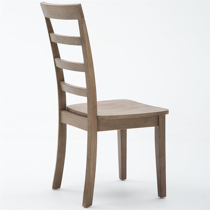 Home Square 3-Piece Set with Dining Table/2 Dining Chairs in Barnwood Wire-Brush