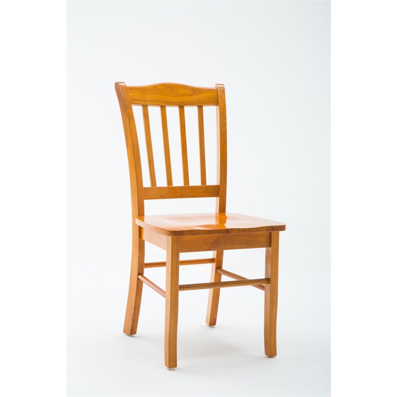 Home Square 4-Piece Set with 2 Dining Benches & 2 Dining Chairs in Oak