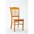Home Square 4-Piece Set with 2 Dining Benches & 2 Dining Chairs in Oak
