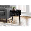 Home Square Faux Marble Cubby Side Table in Black - Set of 2